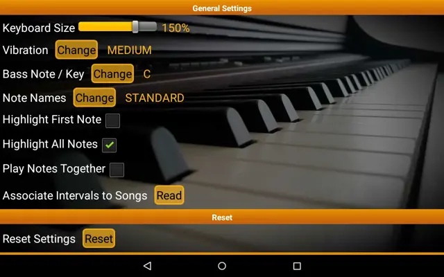 Piano Interval Training android App screenshot 0