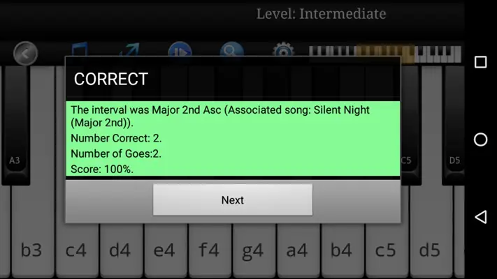 Piano Interval Training android App screenshot 9