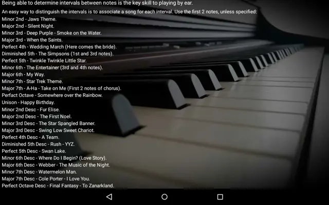 Piano Interval Training android App screenshot 1